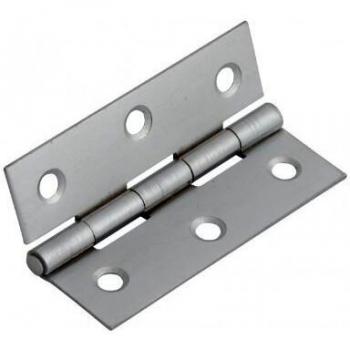 Forge Pack of 2 Satin Chrome Finish Butt Hinges, 75mm
