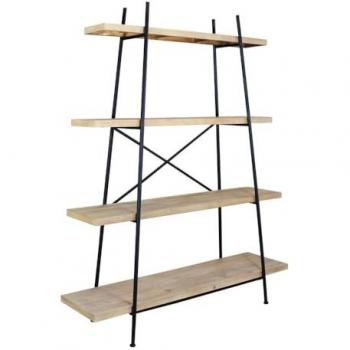 Scaffale Interno 4 Ripiani Legno e Metallo Classic Pyramid
