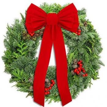6pcs Red Holiday Bows for Home Decor