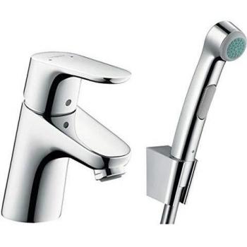 Hansgrohe Focus Basin Mixer with Bidet Spray and Shower Hose 160 cm, Chrome