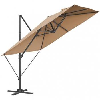 Parasol de jardin Marron Camel 270 x 270 cm inclinable
