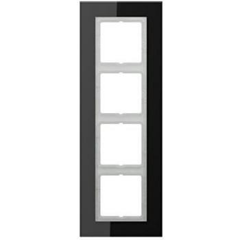 Jung 4-fach Glasrahmen LSP984GLSW schwarz