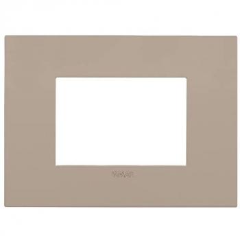 Vimar Placca 3m metallo tortora fit 19953.32