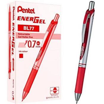 Bolígrafo Pentel EnerGel Retráctil Rojo 0,7 mm