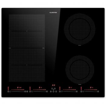 Plaque de cuisson encastrable Klarstein 60 cm 4 zones flexibles ThermoBoost 9600 W Noir