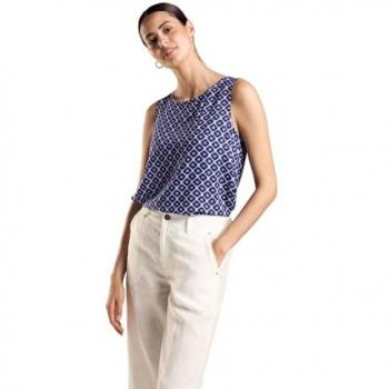 Street One Débardeur Femme Imprimé Bleu Taille 42