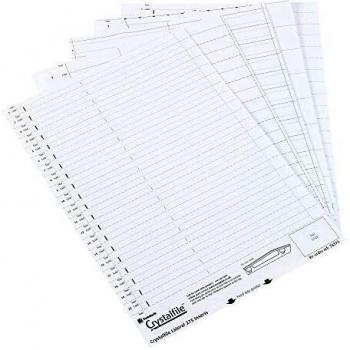 Rexel Crystalfile Printable Filing Inserts White Pack of 50 78050