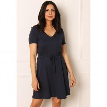 ONLY Navy Blue Basic V Neck Jersey Mini Summer Dress
