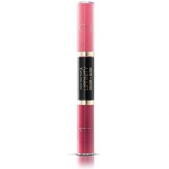 Max Factor Long-Lasting Lip Color with Gloss Topcoat in Shade Lingering Pink (Liquid Lipstick)
