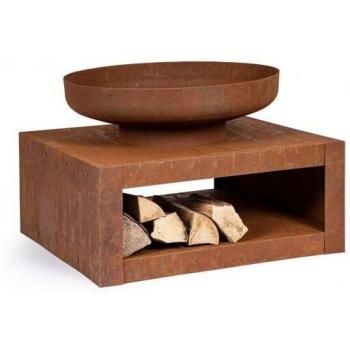 Braciere C-P Iperbriko Legna Efesto Ruggine 70x38H
