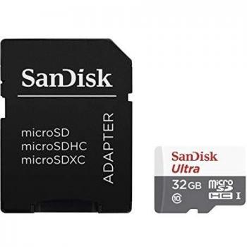 Sandisk Ultra MicroSDHC 32GB UHS-I + Adaptador SD Memoria Flash Clase 10