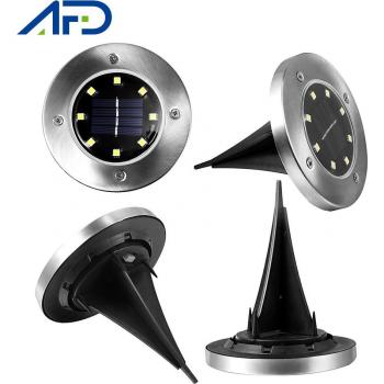 4pcs/pack 8 LED Warm White Underground Solar Lights