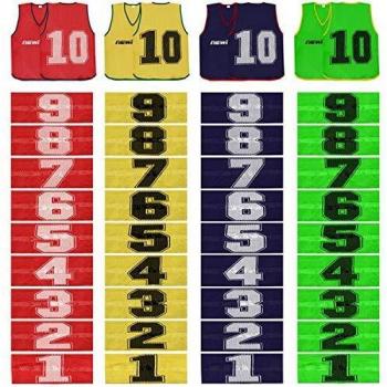 Newitts Assorted Numbered Training Bibs 40 Pack (X/Large)