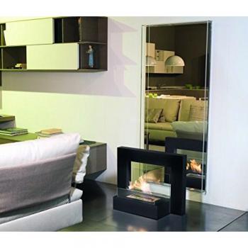 Camino Etanolo Interno Nero Acciaio 2 kW