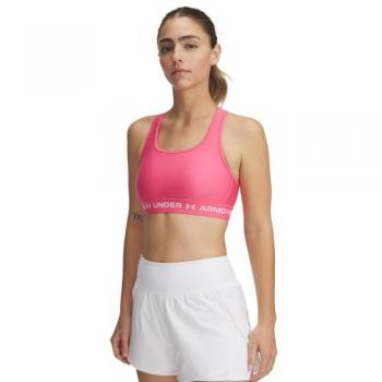 Under Armour Crossback Medium Sports Bra – Super Pink/White (Size S)