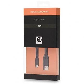 Câble USB 2.0 Améle/B micro mâle 3m