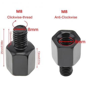 Motorcycle Mirror Screw Adapter Kit M10 M8
