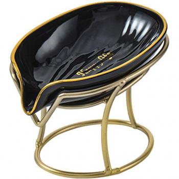 Iron Rack Leaf Shape Soap Tray