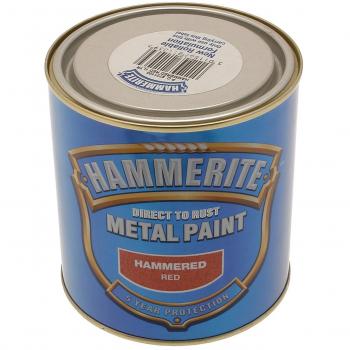 Hammerite Red Hammered Finish Metal Paint 250ml