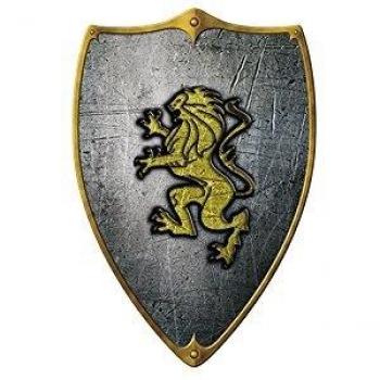 Ritterschild Löwe Silber