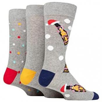 Men's 3-Pack Christmas Socks Gift Boxed (Size 7-11)