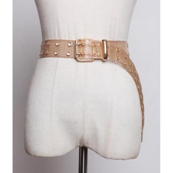 Metal Blanco Ahueca: Cinturón de Estilo Primavera/Verano