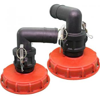 IBC Tank Bung Adapter with Water Vent and Ball Valve