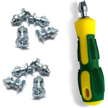 50Pcs 15.2X9Mm Tire Chain Nails with Installation Sleeve