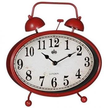 Pendule à Poser Bistrot Rouge 29 x 28 cm