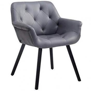 Chaise de Cuisine CassiSim Grey avec Cadre Noir