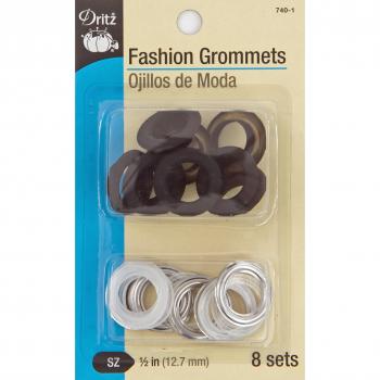 Dritz Black 1/2 Size Fashion Grommets (8 Ct.)