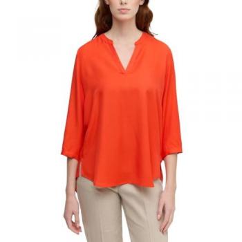 Eterna Damenbluse, LOOSE FIT, unifarben rot