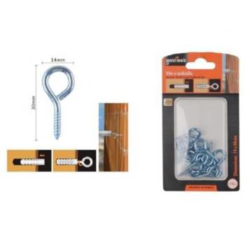 Set 16pz Viti A Occhiello Gancio 14x30mm