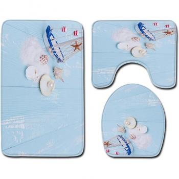 T Green Board Non-Slip Toilet and Bath Mat Collection