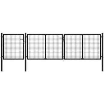 Vidaxl 400x100cm Steel Garden Barrier Anthracite