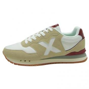 Deportivas Munich Dash 252 en Beige, Blanco y Burdeos – Hombre