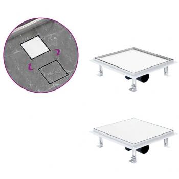 Scarico Doccia 2-in-1 Copertura a Piastrella 28x28cm in Acciaio