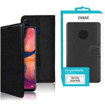 Étui de Protection Portefeuille pour Samsung A30, Noir