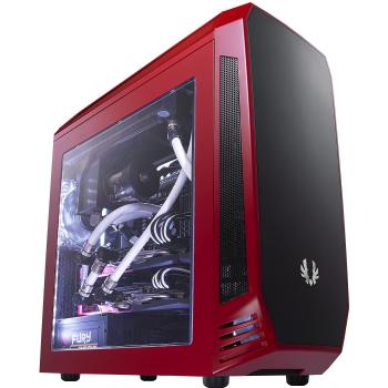 BitFenix Aegis Core Micro‑ATX RGB Ready Red & Black Desktop Case