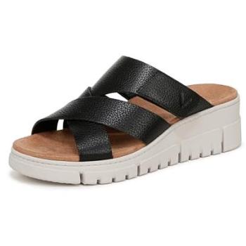 Black Uptown Sunset Slide Sandals for Women – Size 5.5