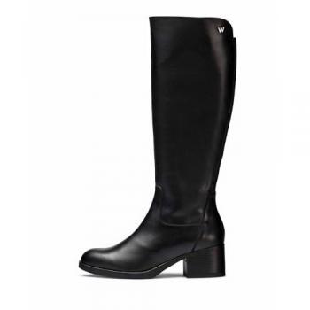 Wonders para mujer. G-6241 Botas de Piel Melissa negro (40), 3 a 5cm, Cremallera, Casual, Wonders outlet 2024
