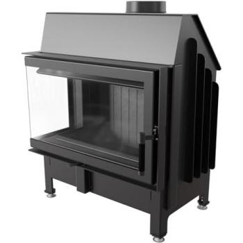 KRATKI ZIBI Left Air Fireplace 11 kW Ø 180 Black Lining