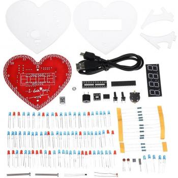 Lámpara LED en Forma de Corazón con Despertador