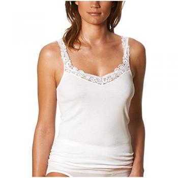 Mey Noblesse Damen Shirt Sportlich Weiß Baumwolle 38