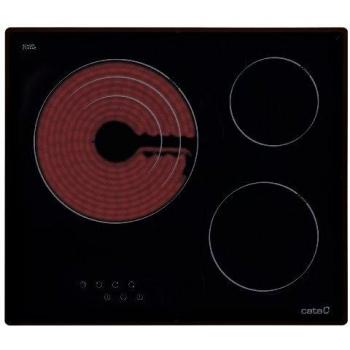 CATA | Placa Vitrocerámica | Modelo TT 603 | Con 3 Zonas De Cocción High light | 9 Niveles de Potencia | Ancho de 59 cm