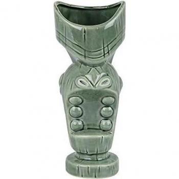 Tiki Bar Jungle Green Mug – 650 ml Large Mouth Ceramic (CZ414)