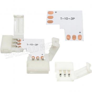 10 Set Solderless L Shape LED Connectors for 8mm/10mm/12mm RGB/RGBW SMD LED Strips (2pin/3pin/4pin/5pin)