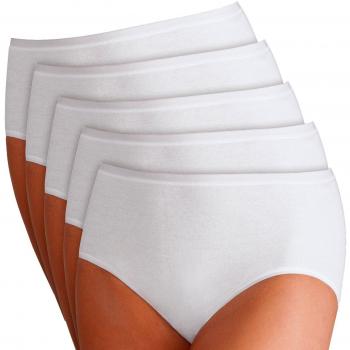 Pompadour Damen-Bio Slip-Set – 5x Taille, weiß, Größe 44