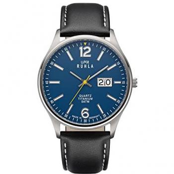 UMR Ruhla Herren Armbanduhr Titan mit großem Datum