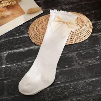 Elastic Infant Toddler Long Floor Socks with Bows